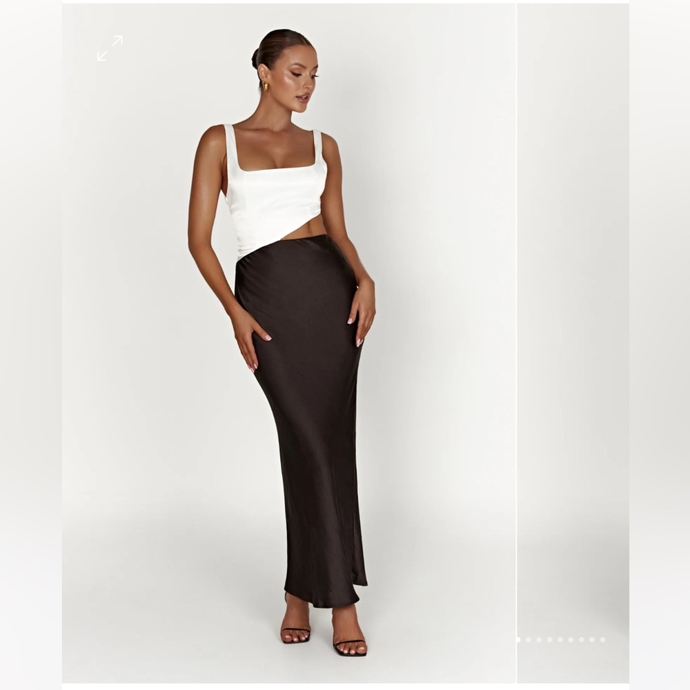 Meshki 2 tone Gianna dress black and white